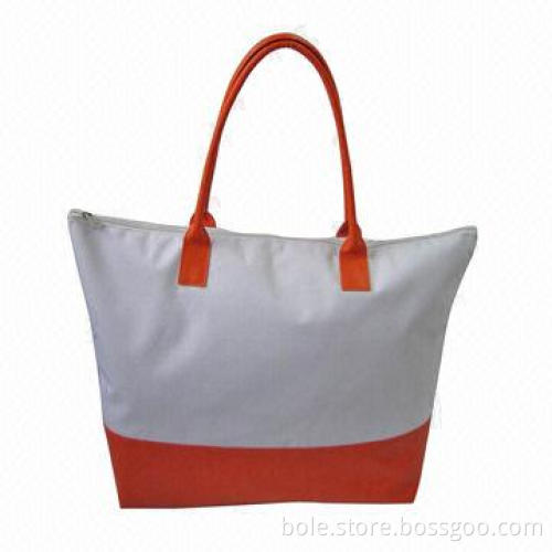 Promotion Shopping Bag Made of 600D Polyester and Lichee PVC, Two Handles for Carry and Printed Logo
